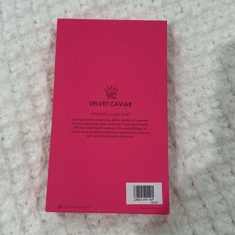 Velvet Caviar hot pink Cristal’s iPhone case